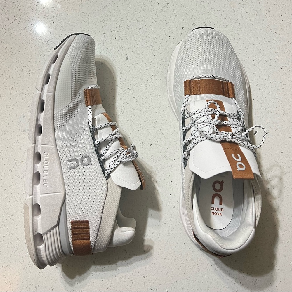 On Cloudnova in white & pearl